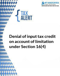 Denial of input tax credit on account of limitation under Section 16(4)